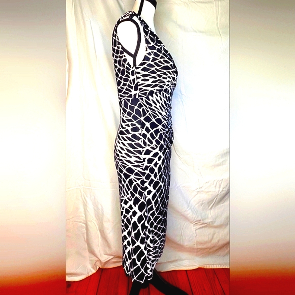 🤍Ralph Lauren🖤 Black and White Midi Dress| Size 2| EUC - Picture 7 of 10